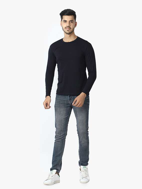 navy blue solid t-shirt - 17867807 -  Standard Image - 3