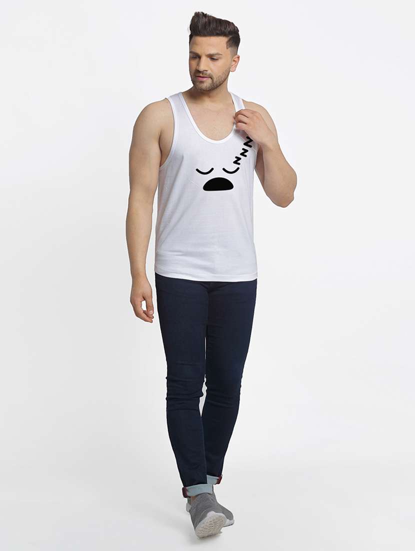 white printed vest - 17868998 -  Standard Image - 3