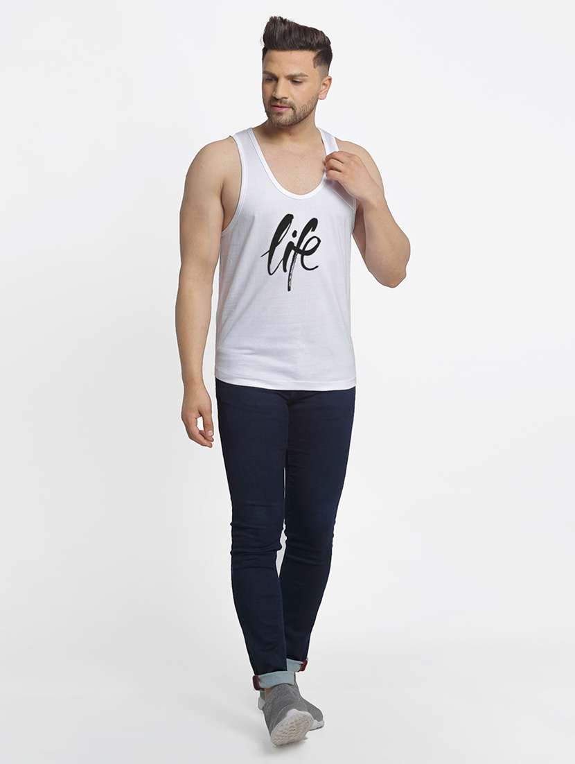 white printed vest - 17869002 - Standard Image - 3