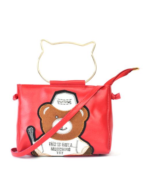 red leatherette (pu) sling bag - 17870702 - Standard Image - 0