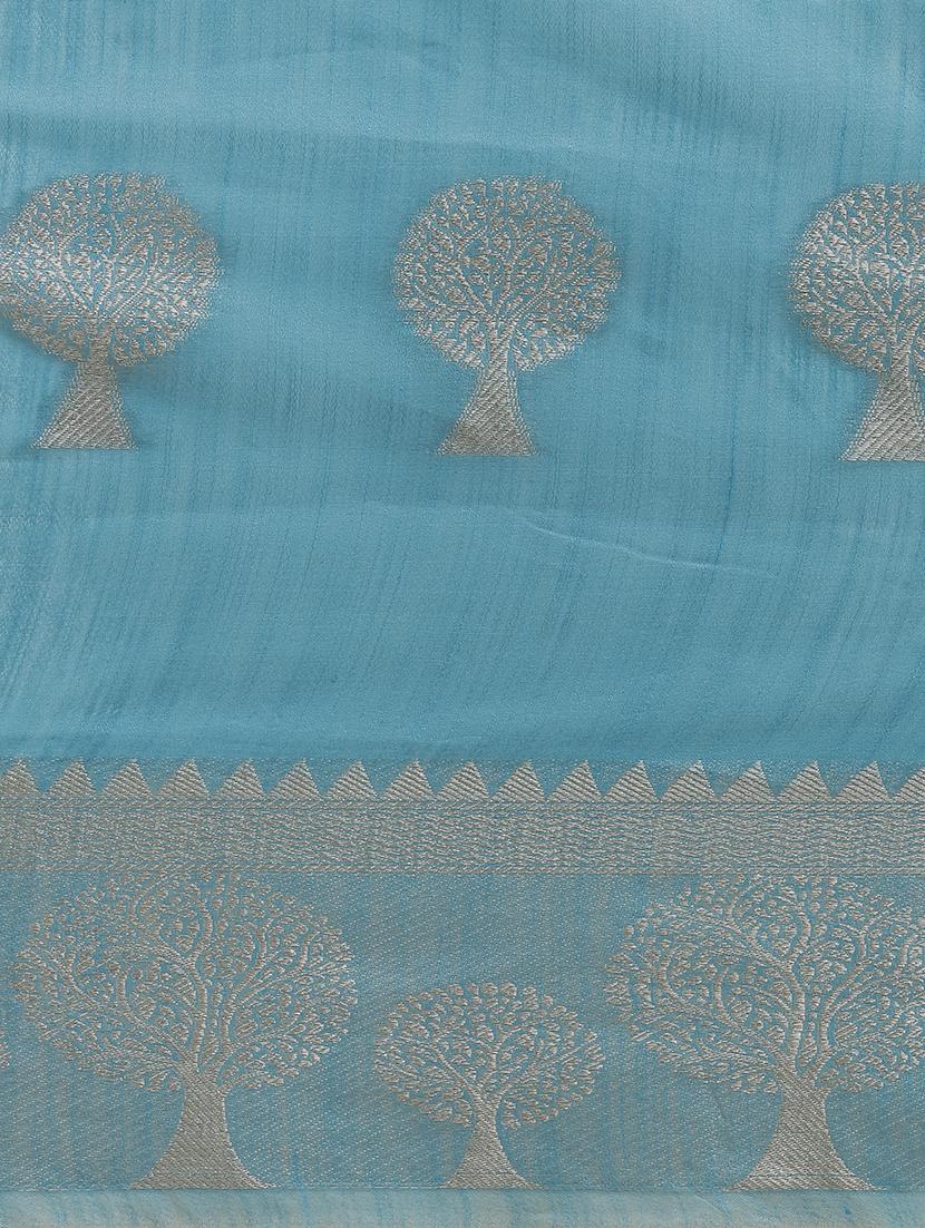 zari work banarasi saree with blouse - 17870992 - Standard Image - 3