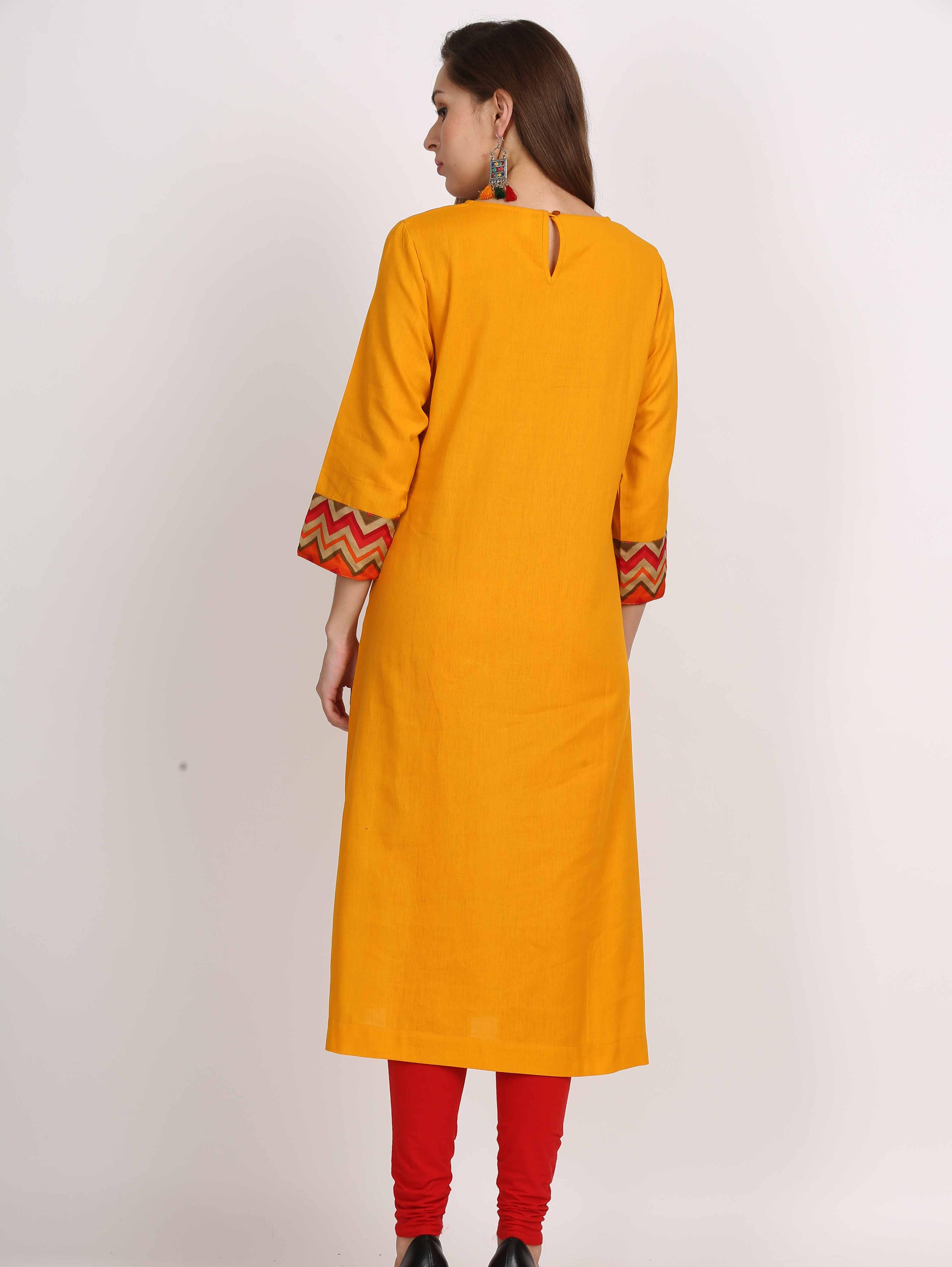jivitha women solid a line cotton - 17871310 - Standard Image - 3