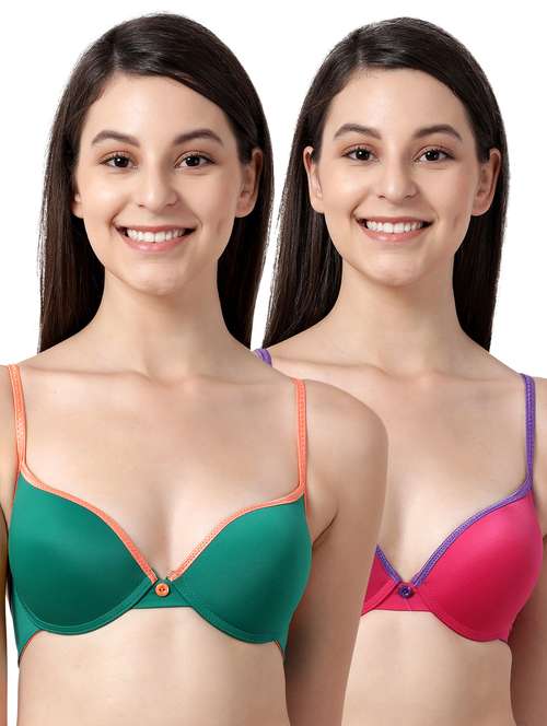 set of 2 solid push up bra - 17872617 -  Standard Image - 0