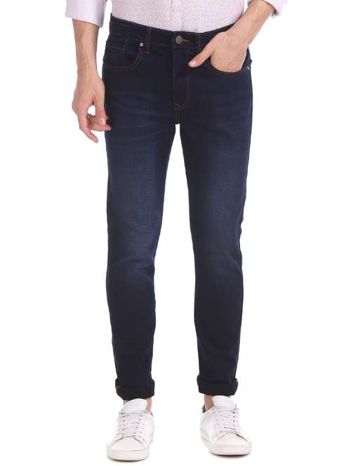 navy blue light washed denim jeans - 17873776 -  Standard Image - 0