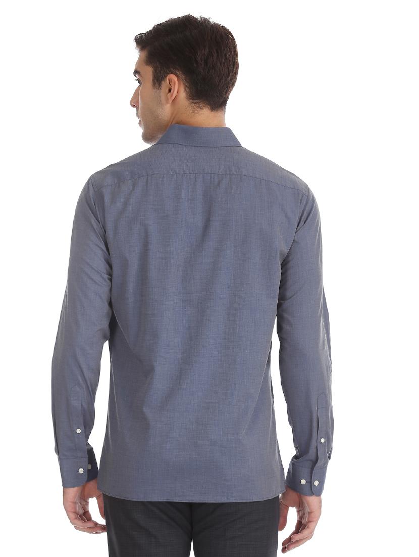 dark blue solid formal shirt - 17873804 - Standard Image - 3