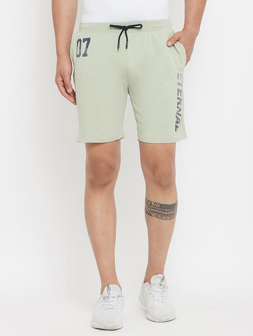 olive green printed shorts - 17874026 -  Standard Image - 0
