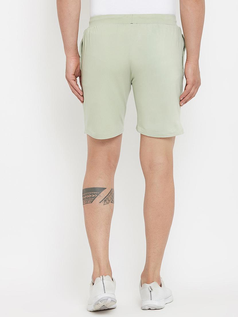 olive green printed shorts - 17874026 - Standard Image - 3