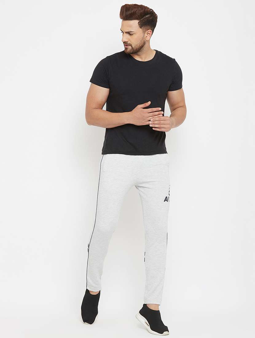 white printed full length track pant - 17874032 - Standard Image - 3