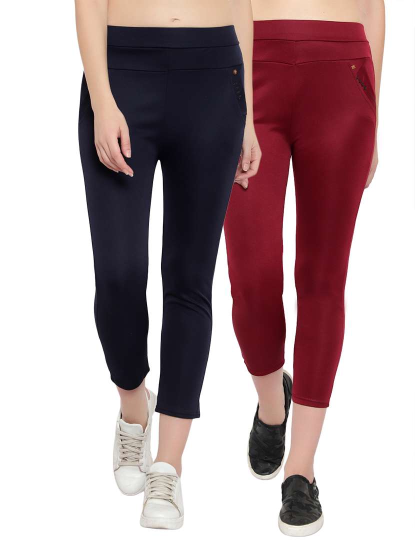 set of 2 flat front trousers trouser