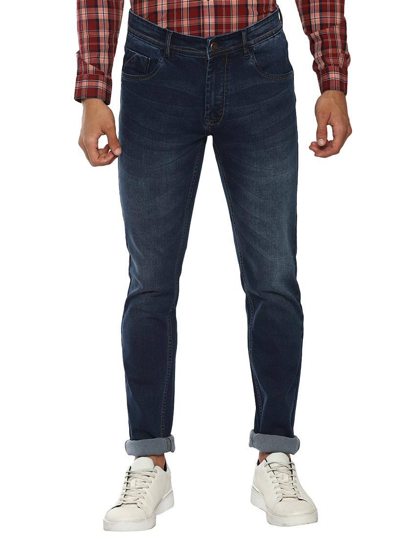 dark blue light washed denim jeans - 17874270 - Zoom Image - 0