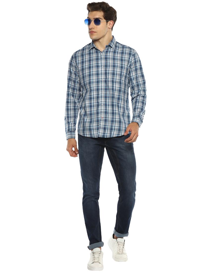 mens checks casual shirt - 17874277 - Standard Image - 3