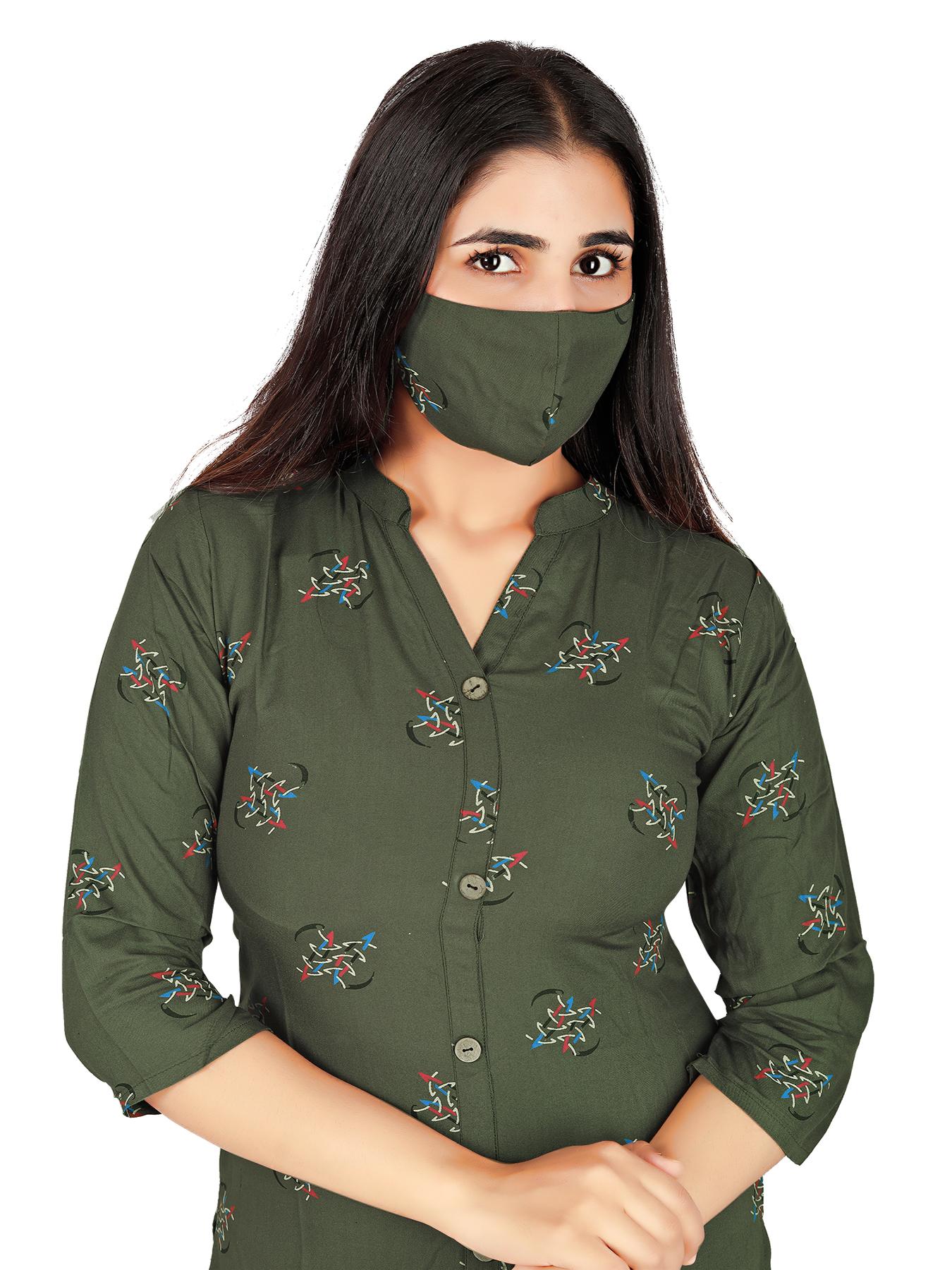 a line long rayon kurti with - 17874302 - Zoom Image - 0