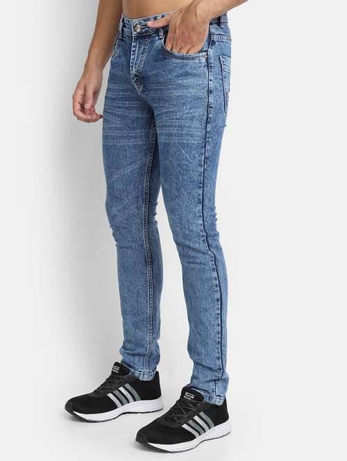 blue light-washed denim jeans - 17874810 - Standard Image - 0