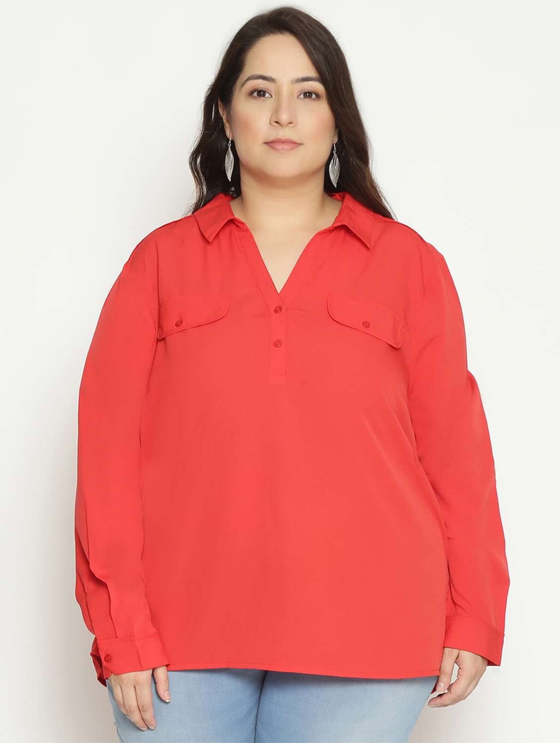 women's straight collared top - 17875203 - Zoom Image - 0