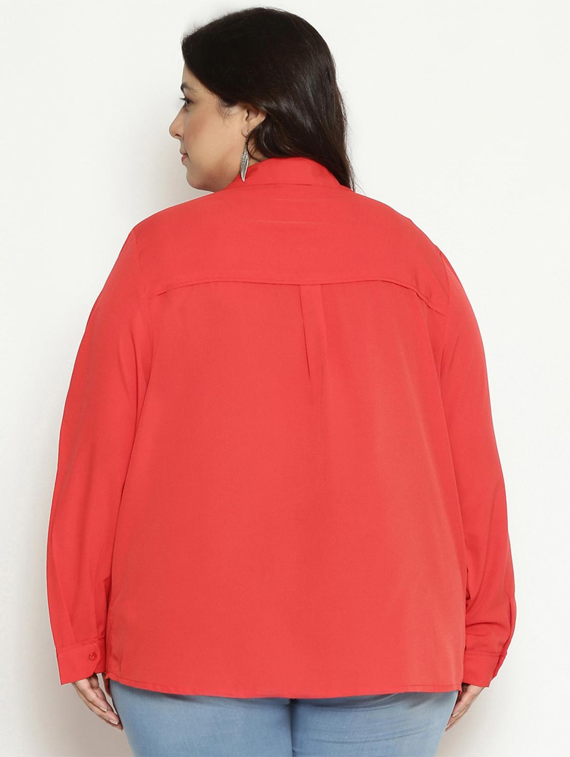 women's straight collared top - 17875203 - Standard Image - 3