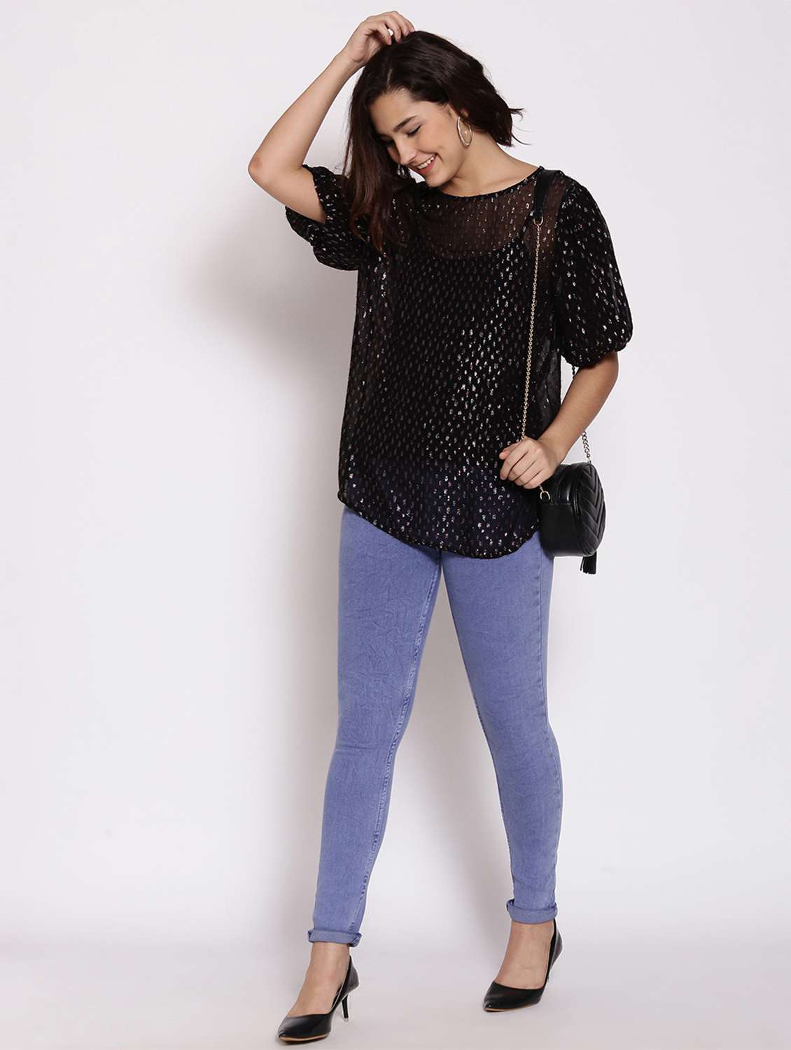 women's straight round neck top - 17875216 -  Standard Image - 5