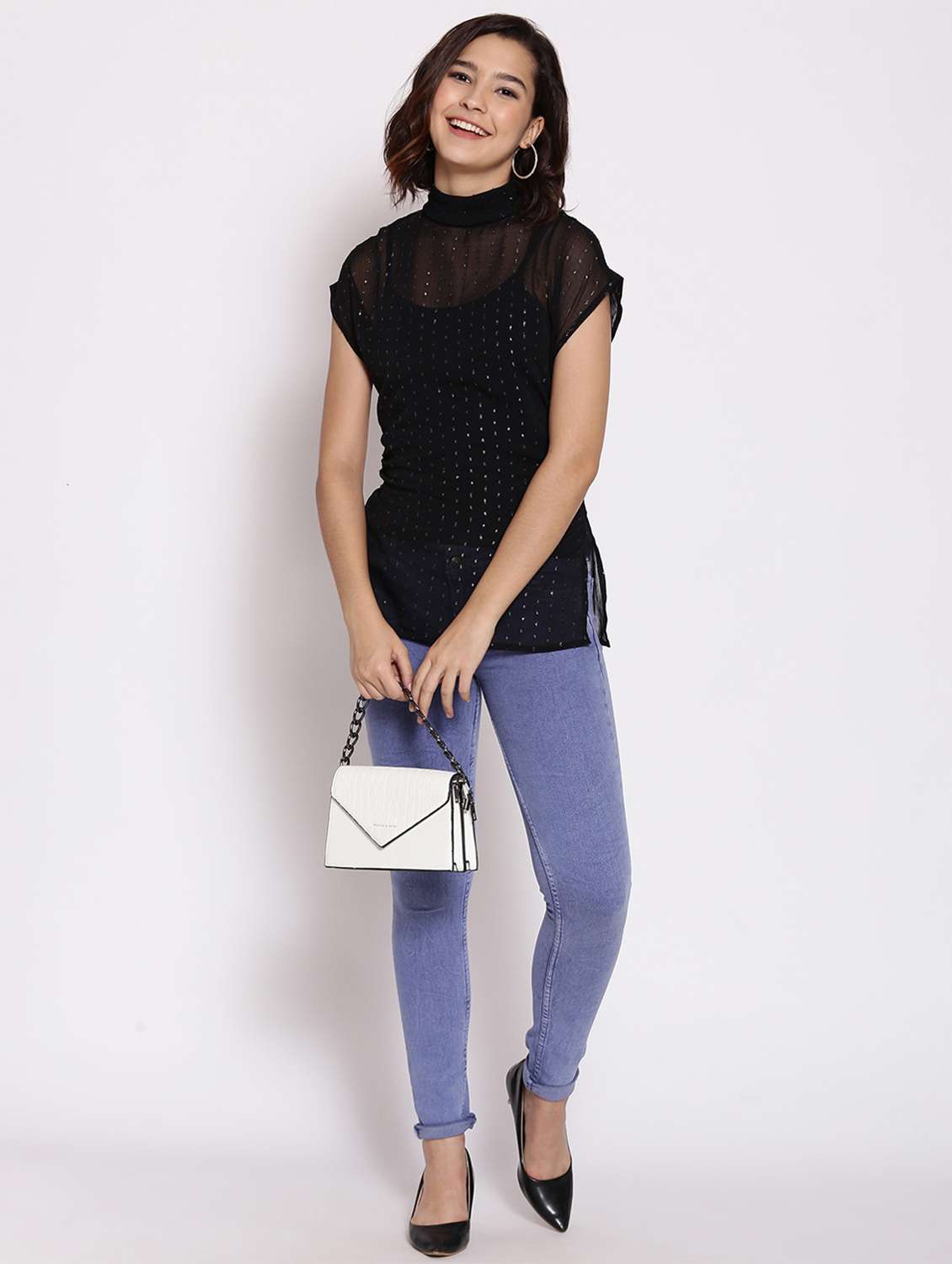 women's straight mock neck top - 17875217 -  Standard Image - 5