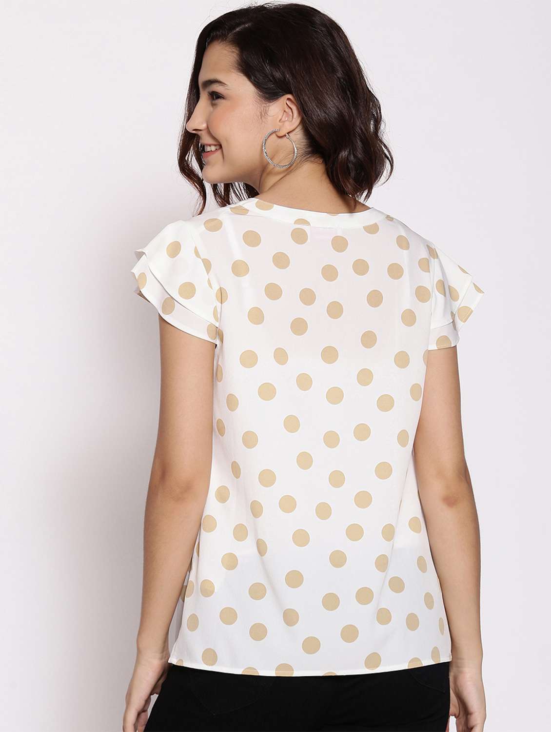 women's straight mandarin neck top - 17875223 -  Standard Image - 3