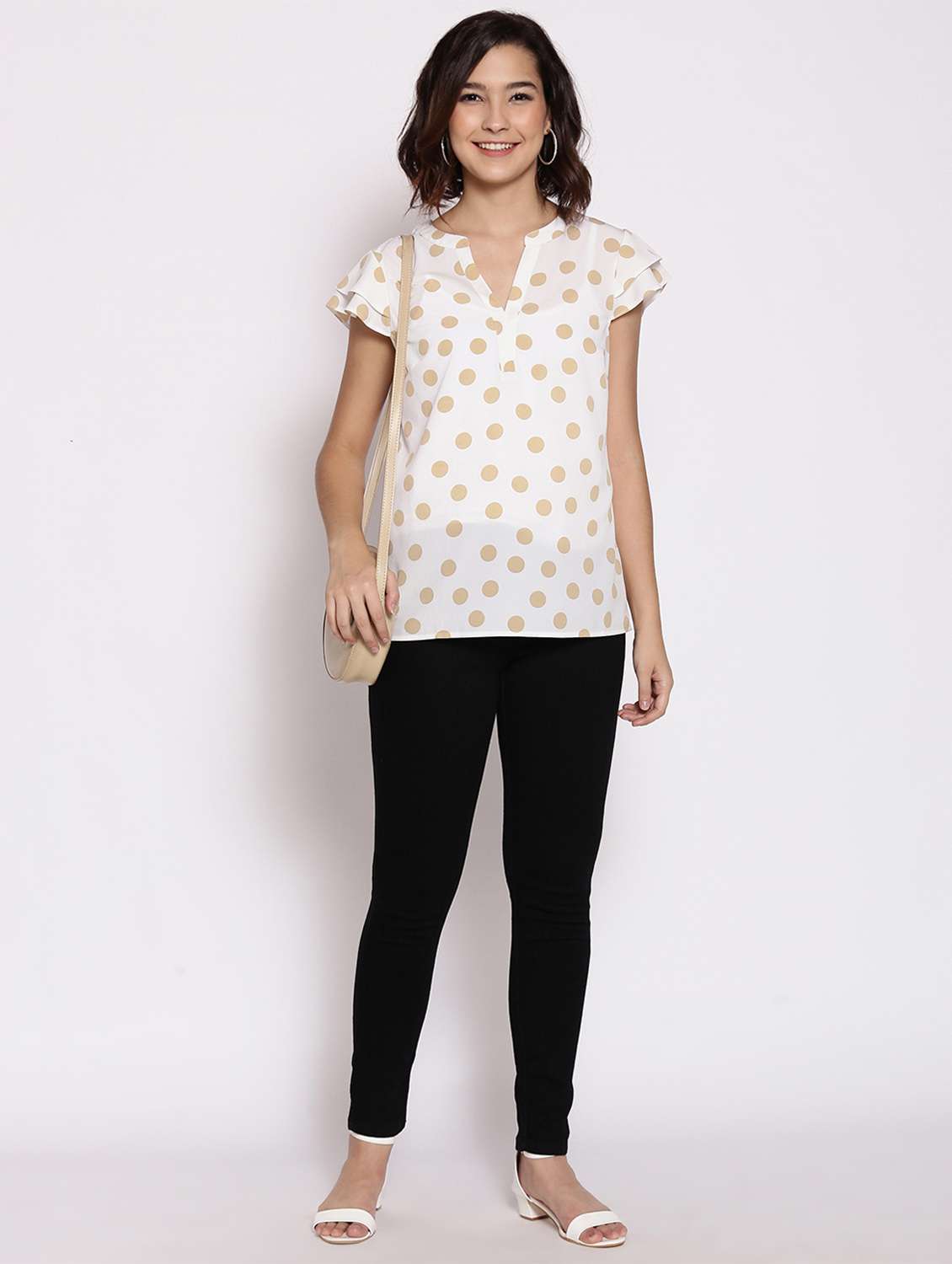 women's straight mandarin neck top - 17875223 -  Standard Image - 5