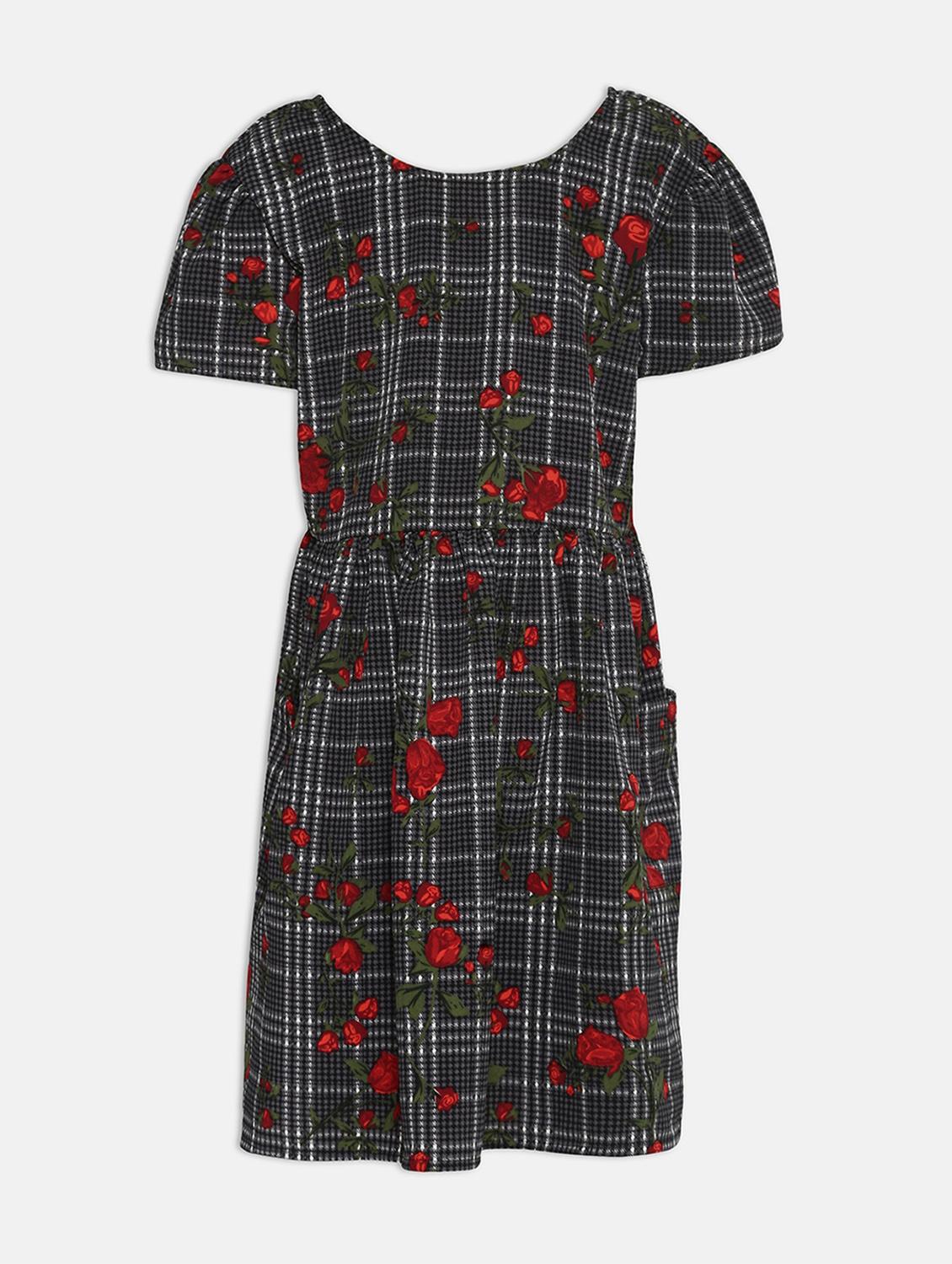 girls round neck short sleeves frock - 17875318 -  Zoom Image - 0