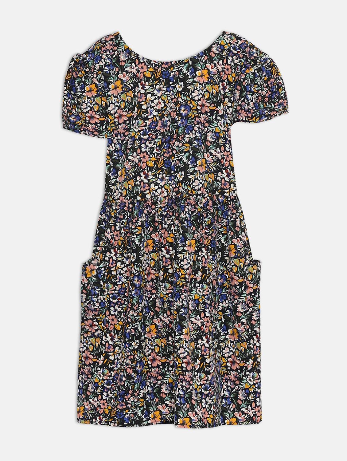 girls round neck short sleeves frock - 17875319 -  Zoom Image - 0