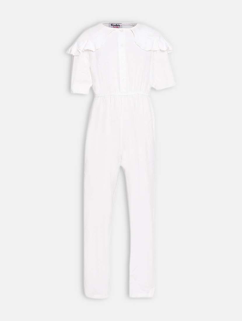white solid full length jumpsuit - 17875339 - Zoom Image - 0
