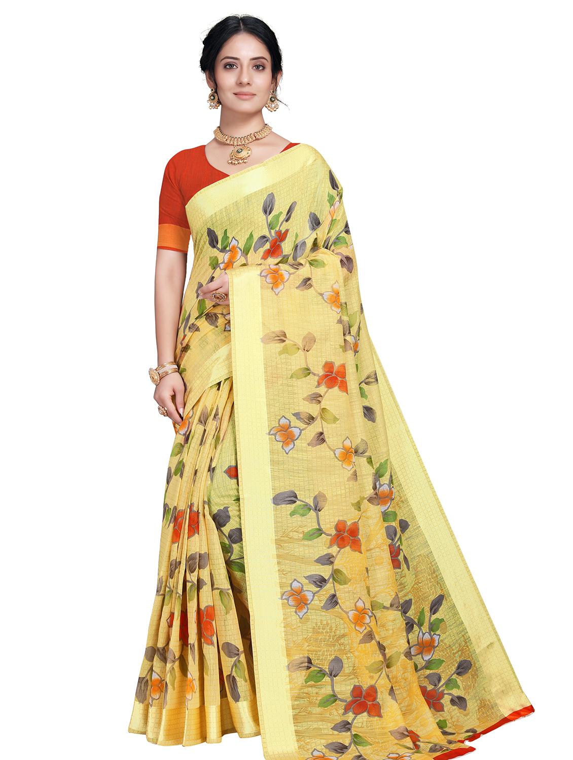 floral printed saree - 17875952 - Zoom Image - 0
