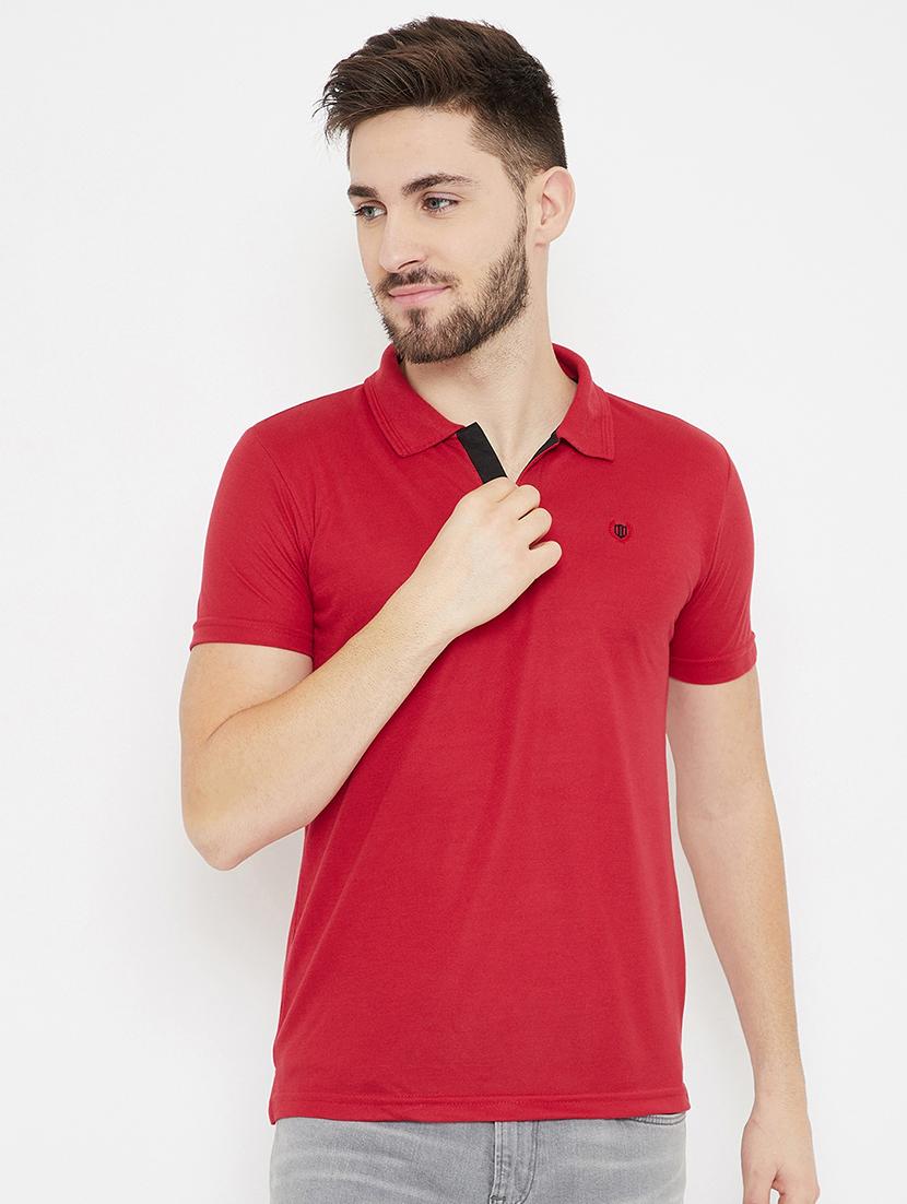 red solid polo t-shirt - 17876907 - Zoom Image - 0