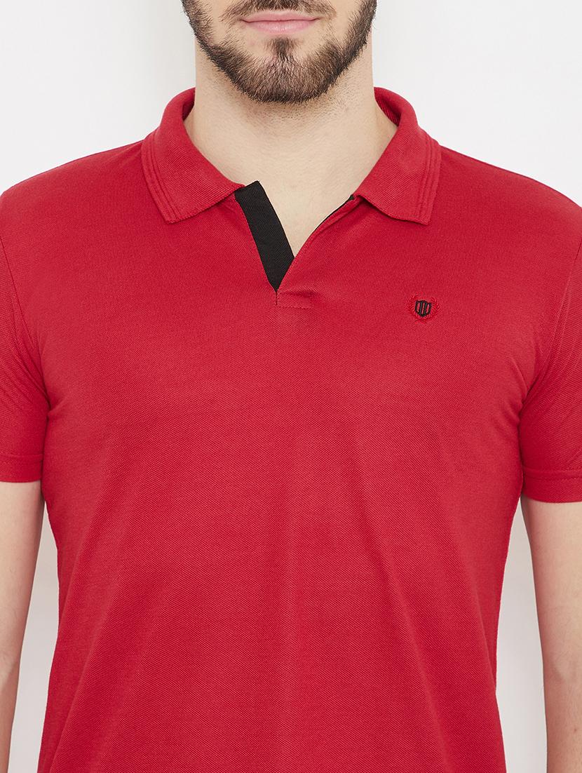 red solid polo t-shirt - 17876907 - Standard Image - 3