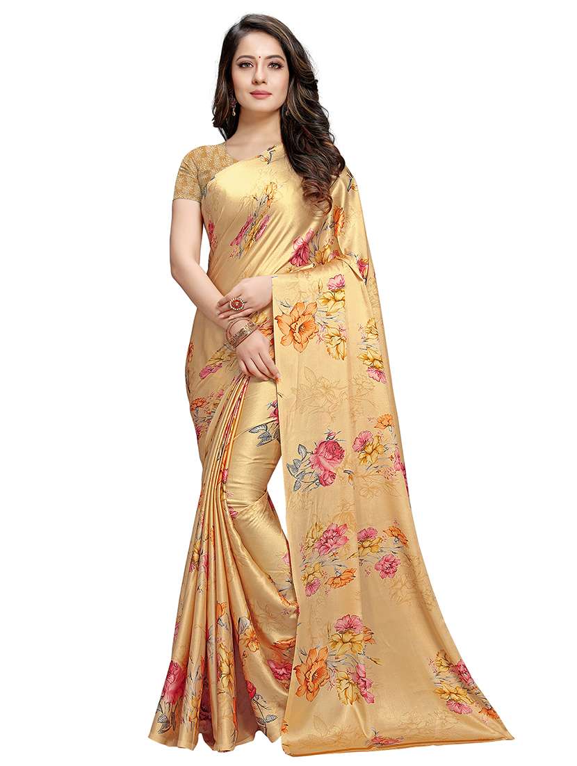 floral printed saree with blouse - 17882712 - Zoom Image - 0