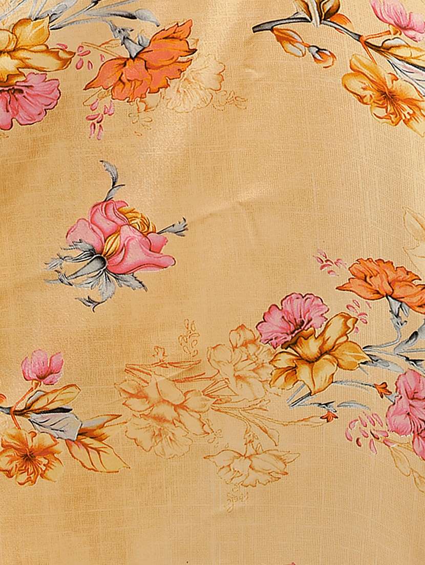 floral printed saree with blouse - 17882712 - Standard Image - 3