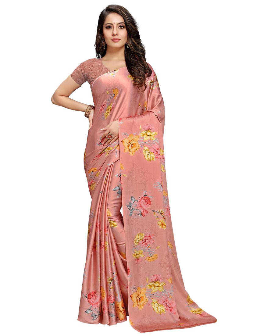 floral printed saree with blouse - 17882714 - Zoom Image - 0