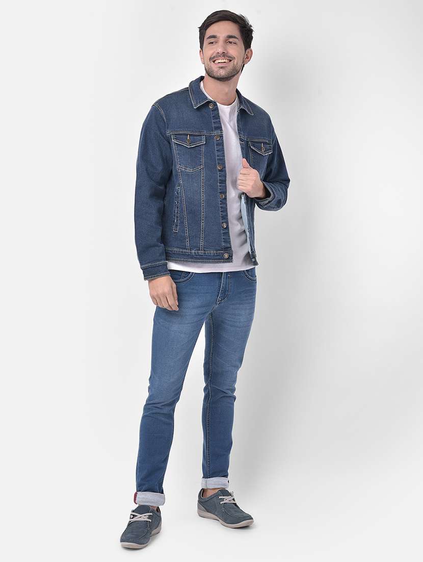 blue washed denim jacket - 17882904 - Standard Image - 3
