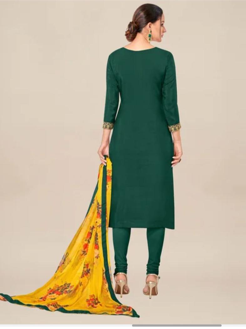 chanderi cotton embroidered suit for women  - 17883637 -  Zoom Image - 0