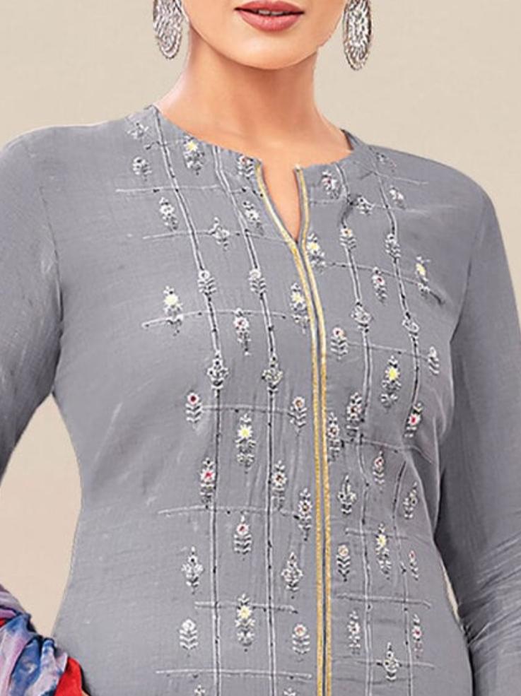 unstitched phulkari dress material for women - 17883641 - Zoom Image - 0
