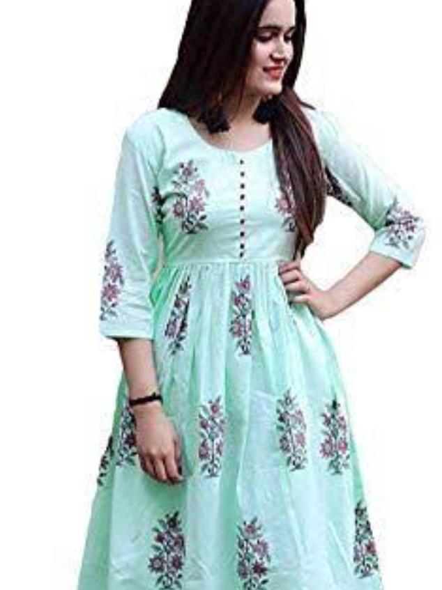 ethnic cotton material dress for women - 17883658 - Zoom Image - 0