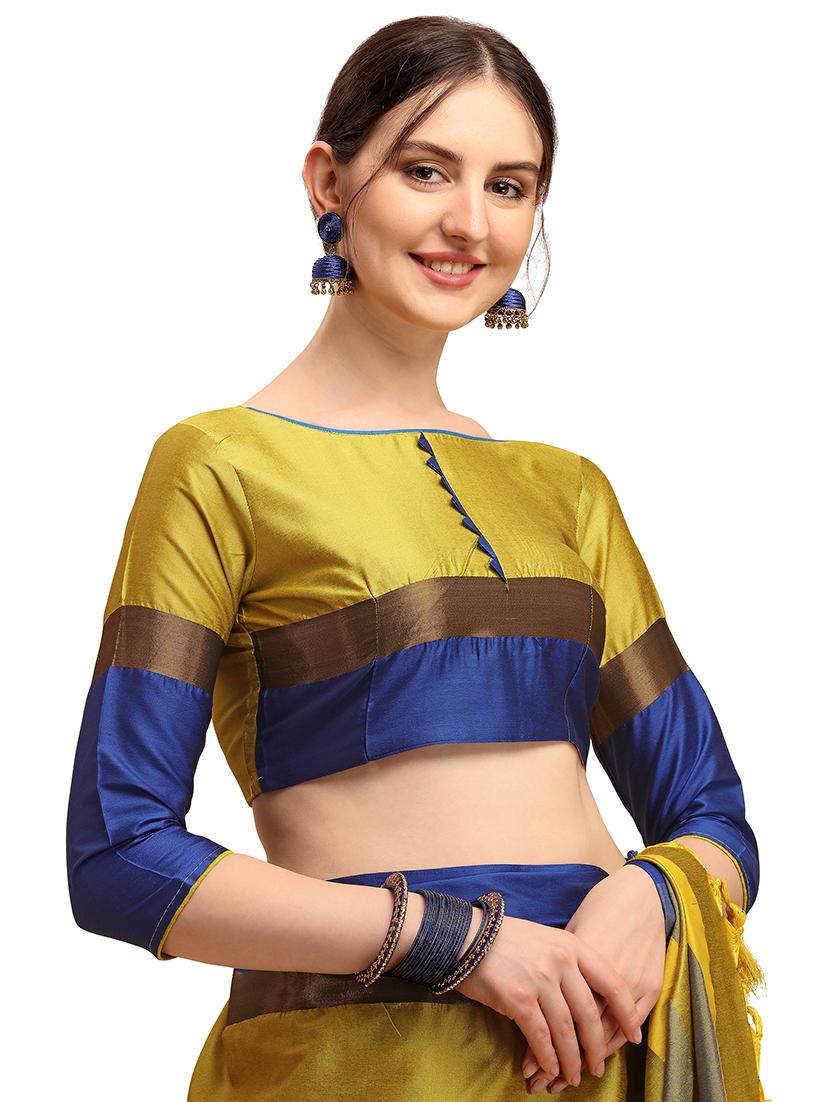 contrast embroidered saree - 17883795 - Standard Image - 3