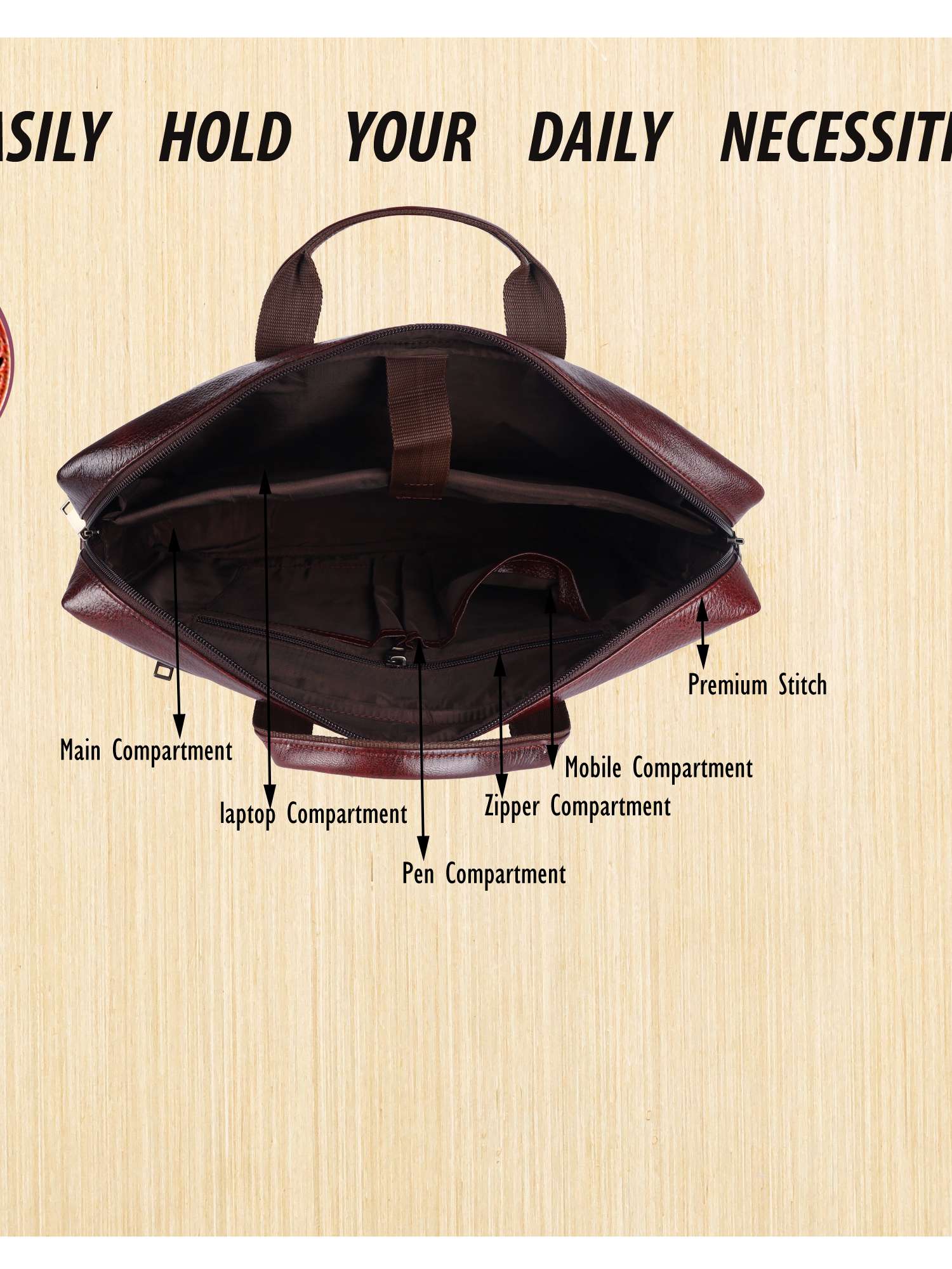 description the laptop briefcase bag is - 17885601 - Standard Image - 3