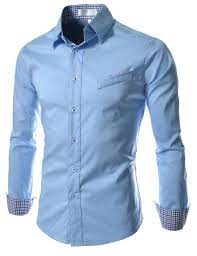 lightblue rayon formal shirt - 17885690 - Zoom Image - 0
