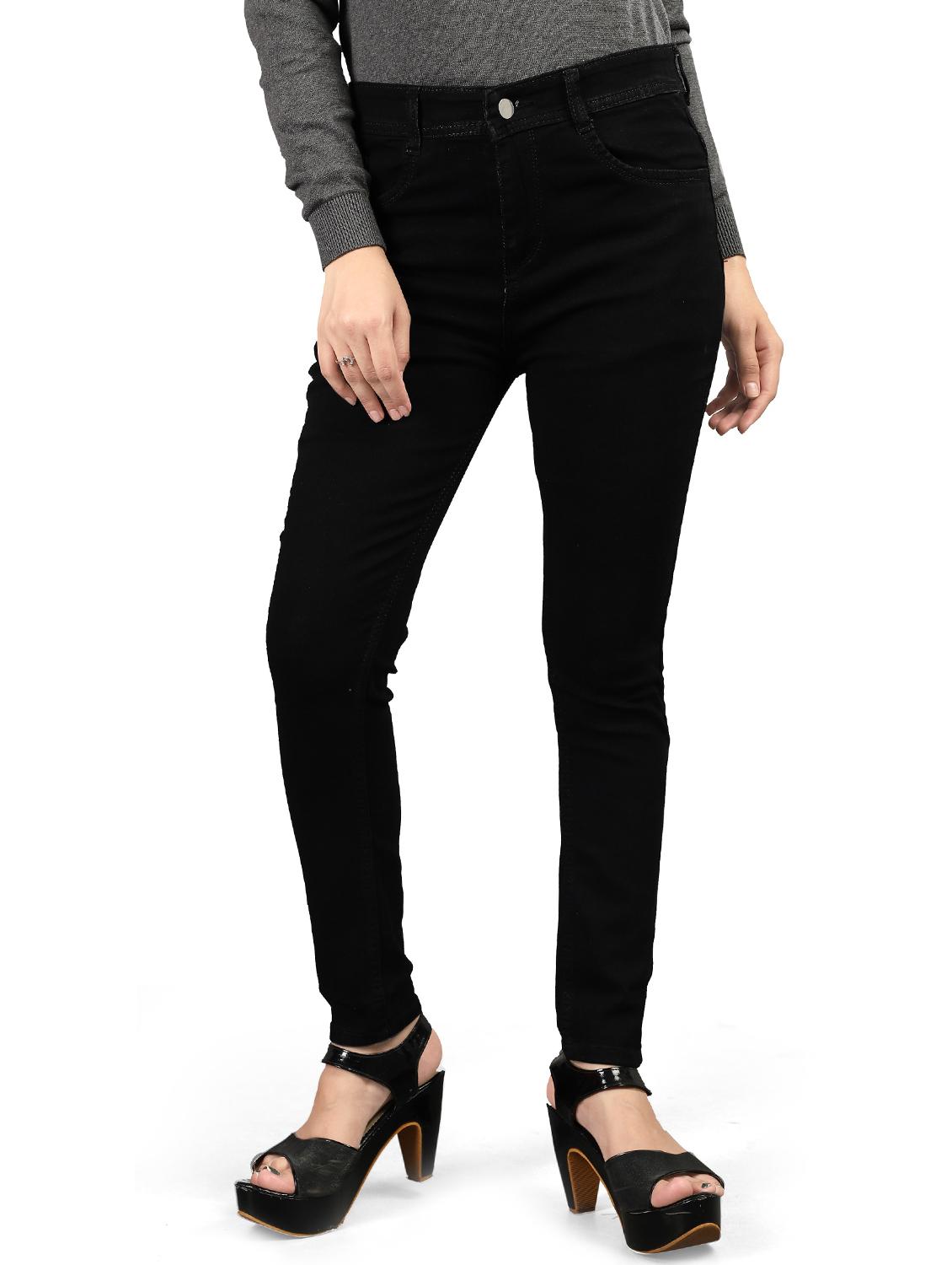 mid rise solid denim jeans - 17885770 - Zoom Image - 0