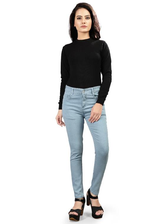 mid rise stone washed denim jeans - 17885772 - Standard Image - 3