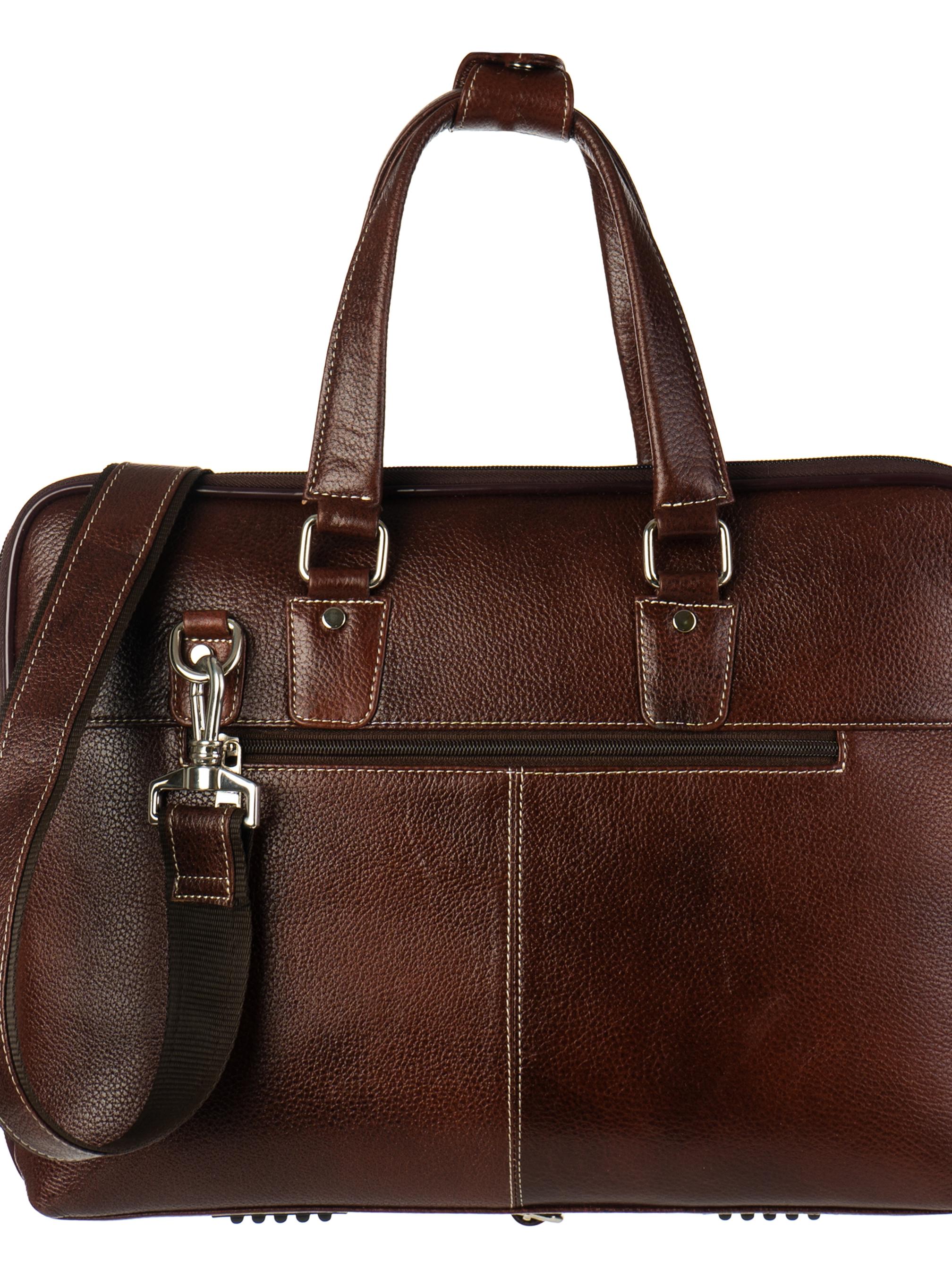 fashion villa presents leather messenger laptop - 17886309 - Standard Image - 3