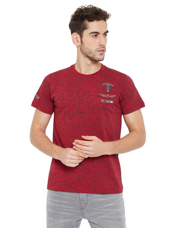 red printed t-shirt - 17887165 -  Zoom Image - 0