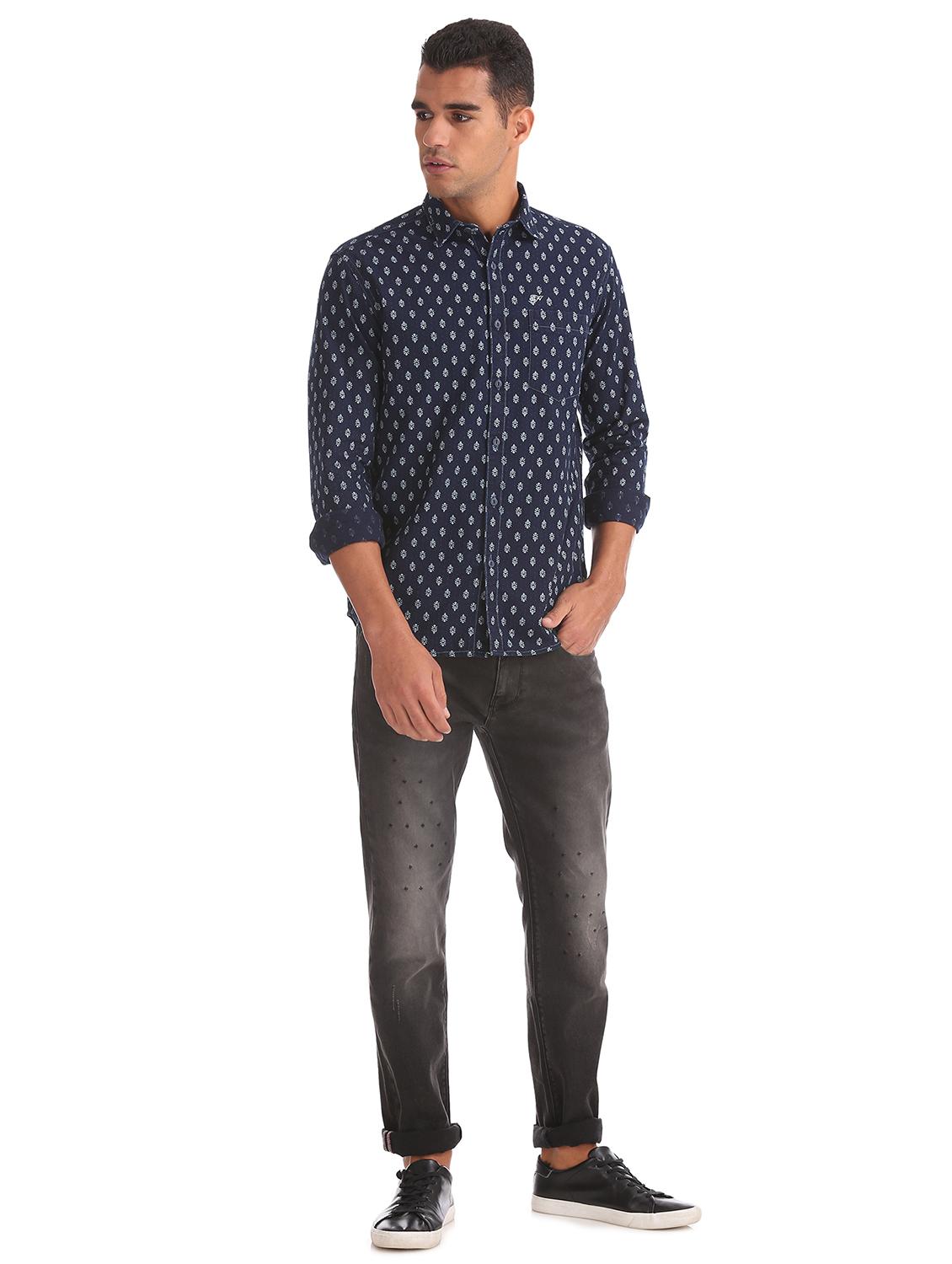 mens florals casual shirt - 17888699 - Standard Image - 3