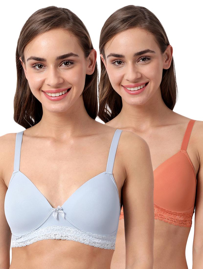 set of 2 laced t-shirt bra - 17890339 - Zoom Image - 0