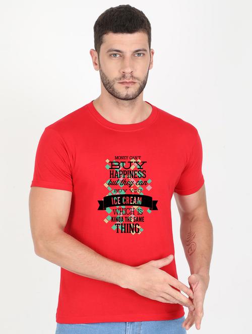 red front print t-shirt - 17890674 - Standard Image - 0