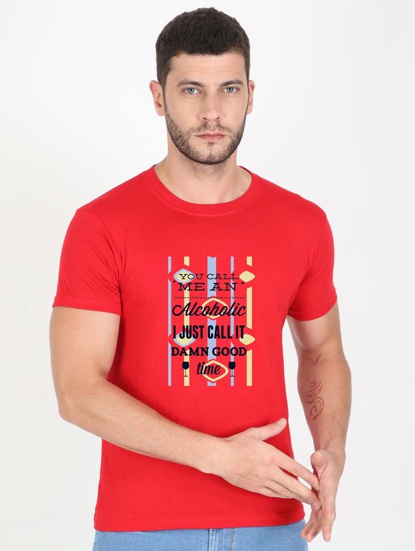 red front print t-shirt - 17890936 - Zoom Image - 0