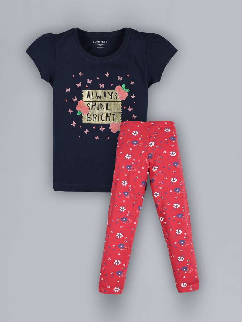 round neck printed full length sets - 17892111 - Zoom Image - 0