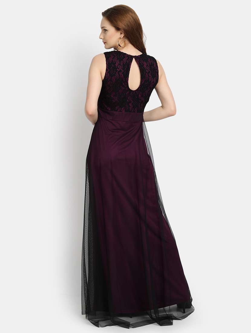 women's fit & flare maxi dress - 17892970 - Standard Image - 3