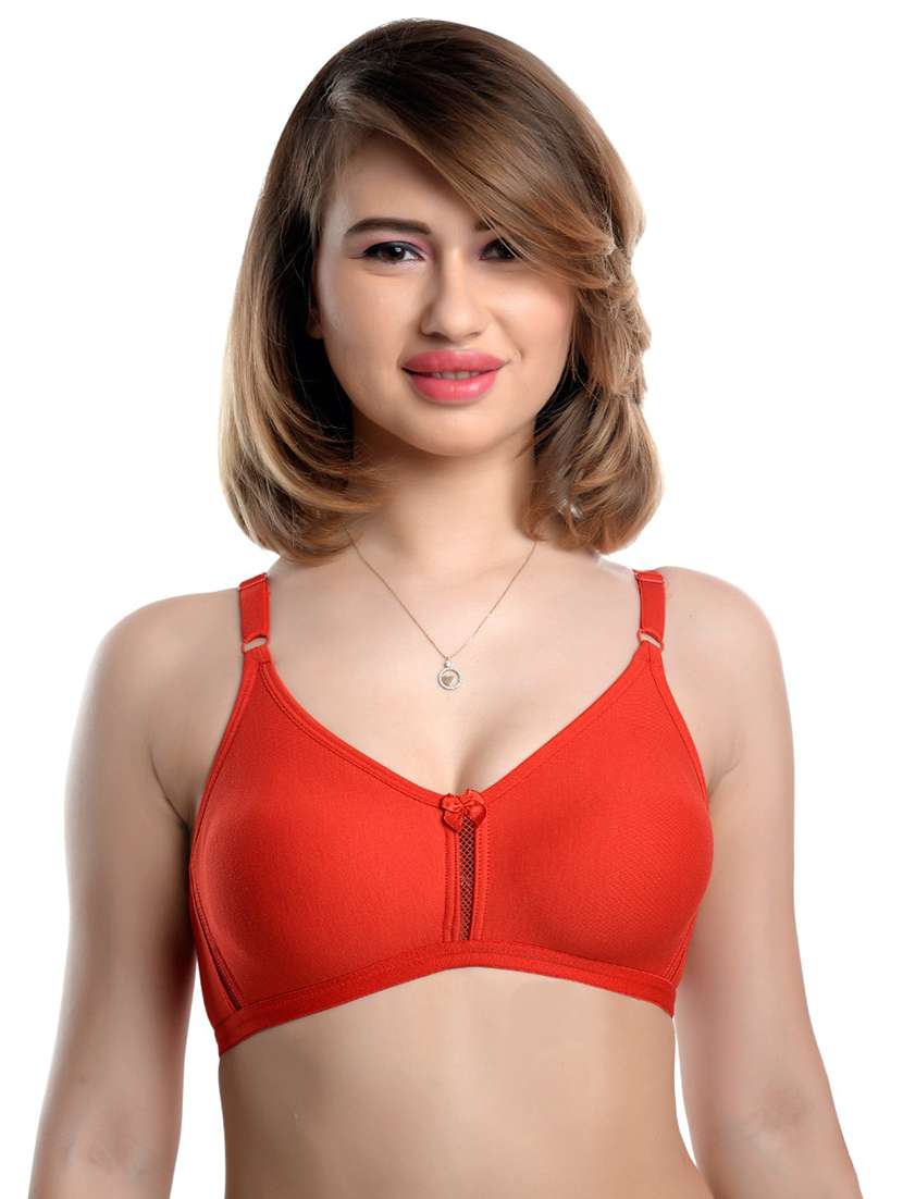 orange non padded regular bra